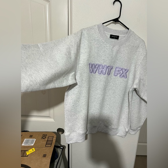 White Fox Boutique Sweatshirt with Purple Lettering - Picture 7 of 14